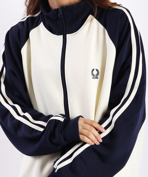 WESTSEA（ウエストシー）の「ラグランスリーブ トラックジャケット 肩ライン ワンポイント刺繍（ジャージ・メンズ・ワインレッド/ネイビー/ネイビー系/ブラック・M/L）」の12枚目の写真