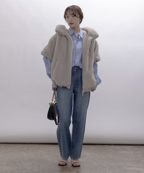 Eimee Law エイミーロウ　ポンチョ フーディ ケープコート 38サイズ Eimee Law エイミーロウ ポンチョ フーディ ケープコート 38