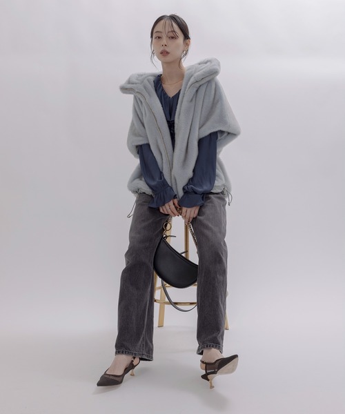 Eimee Law（エイミーロウ）の「ミンクファー フーディドロスト