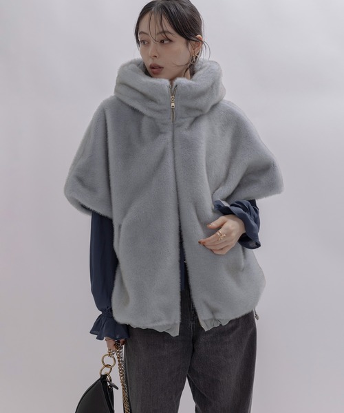 Eimee Law（エイミーロウ）の「ミンクファー フーディドロスト ベストコート（その他アウター・レディース・グレー系/ブラウン/モカ/ベージュ/グレー系その他/ブラウン系その他/サックスブルー・FREE）」の17枚目の写真