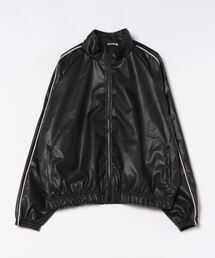 Ritzy（リッツィー）の「synthetic leather track jacket/合成皮革 トラックジャケット（ブルゾン）」