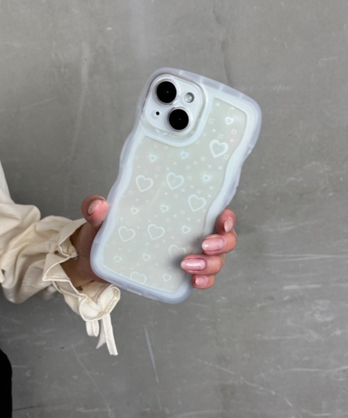 セール】クリア オーロラハート / スマホカバー iPhoneケース (7 8 SE2
