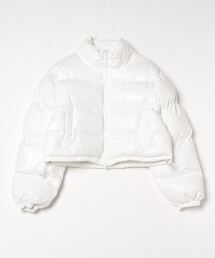 ABETTOR ボリュームネックバックハートステッチクロップド丈中綿JK