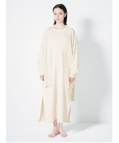 KEnTe（ケンテ）の「Thermal Long One Piece（ワンピース・レディース・ブラック/アイボリー・M）」の3枚目の写真