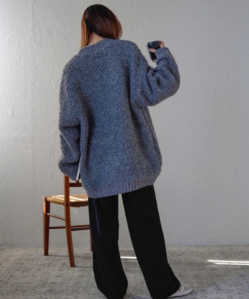 ap retro(アプレトロ)の「ブークレーミドル丈 チュニックニット(ニット/セーター・レディース・ピンク/ベージュ/ホワイト/チャコールグレー・FREE)」の11枚目の写真