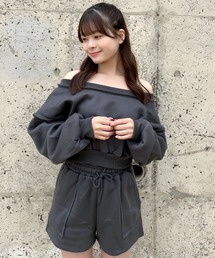 shrita（シュリータ）の「【2点セット】起毛オフショルSETUP（セットアップ）」