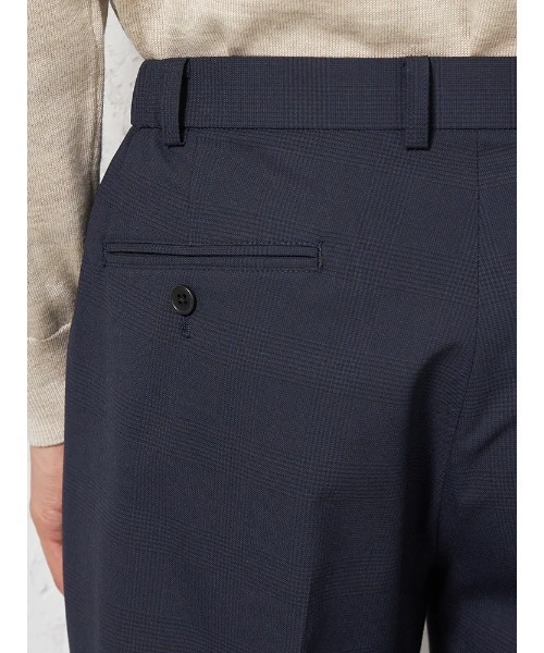 HARUYAMA(ハルヤマ)の「【ストレッチ】パンツ ノータック【セットアップ商品有】ウォッシャブル ウエストゴム仕様 グレンチェック TOKYO RUN 通年(スラックス・メンズ・チャコールグレー・LL/M/L)」の17枚目の写真