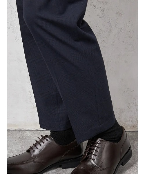 HARUYAMA(ハルヤマ)の「【ストレッチ】パンツ ノータック【セットアップ商品有】ウォッシャブル ウエストゴム仕様 グレンチェック TOKYO RUN 通年(スラックス・メンズ・チャコールグレー・LL/M/L)」の18枚目の写真