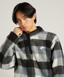 Nike コーデュロイ　ジップアップ　ハーフジップ　クロップドトップス　ブラック icefield_nke-dx0526-010