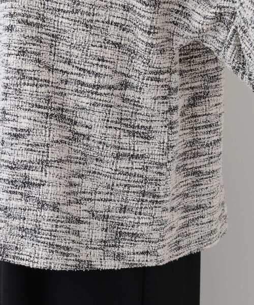 DRESKIP（ドレスキップ）の「袖フレアーカットツイードジャケット（ノーカラージャケット・レディース・ブラック/ホワイト系6・04/03/02/01）」の17枚目の写真
