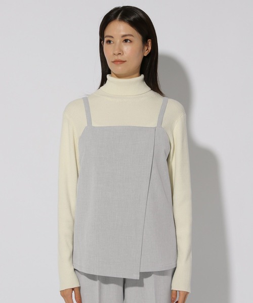 Elura（エルーラ）の「スリムウォームキャミ/249475（キャミソール・レディース・ブラック系その他/ダークネイビー/ライトグレー・FREE）」の8枚目の写真