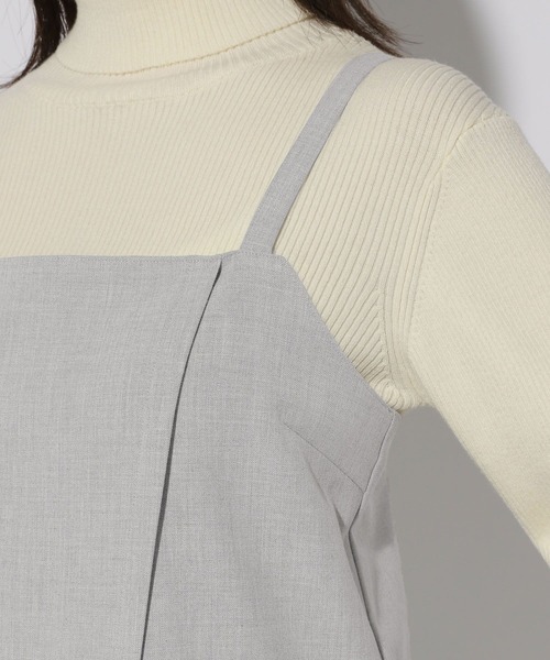 Elura（エルーラ）の「スリムウォームキャミ/249475（キャミソール・レディース・ブラック系その他/ダークネイビー/ライトグレー・FREE）」の12枚目の写真