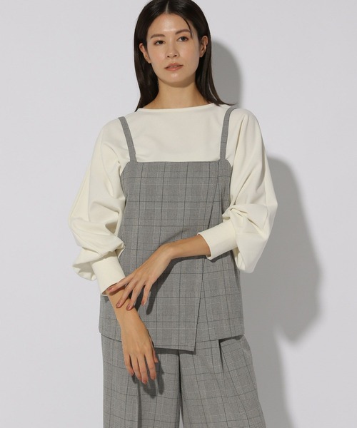 Elura（エルーラ）の「スリムウォームキャミ/249475（キャミソール・レディース・ブラック系その他/ダークネイビー/ライトグレー・FREE）」の4枚目の写真