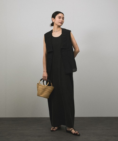 サロンアダムエロペ　　ノースリーブワンピース【GENTLE SILK】 楽天市場】[25SS]GENTLE SILKノースリーブワンピース