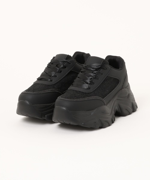 Shoes in Closet（シューズインクローゼット）の「【再入荷】+6.5㎝ 軽量 厚底 2WAY パールリボン レース ボリューム スニーカー 2678（スニーカー・レディース・ホワイト/ブラック・M/S/LL/L）」の17枚目の写真