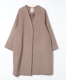 セール/ブランド古着】ノーカラーコート（ノーカラーコート  