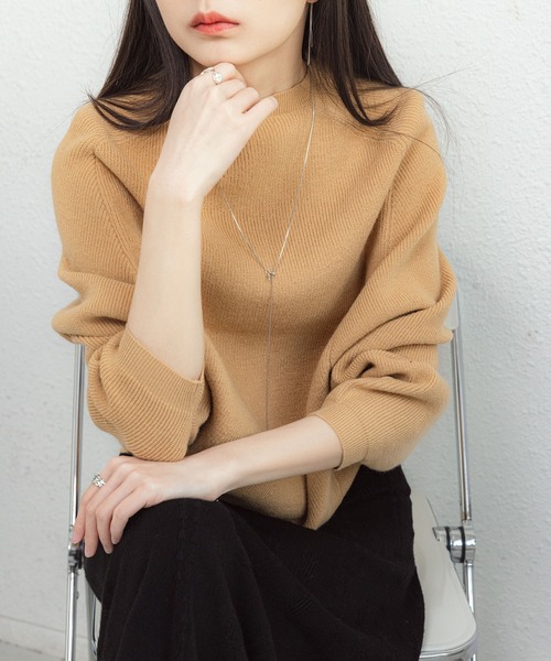MAISON DE THERESE(メゾン ド テレーズ)の「ドルマンスリーブ クルーネックニット(ニット/セーター・レディース・レッド/グリーン/ベージュ/モカ・S)」の12枚目の写真