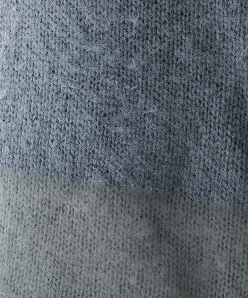 Adoon plain(アドーンプレーン)の「SHAGGY BORDER KNIT PULLOVER / シャギーボーダーニットプルオーバー(ニット/セーター・メンズ・ブラック/ネイビー・MEDIUM/LARGE)」の15枚目の写真