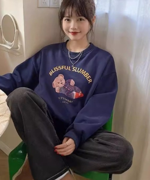 paravion（パラビオン）の「テディベアスウェット（スウェット・レディース・ネイビー/グレー・FREE）」の2枚目の写真