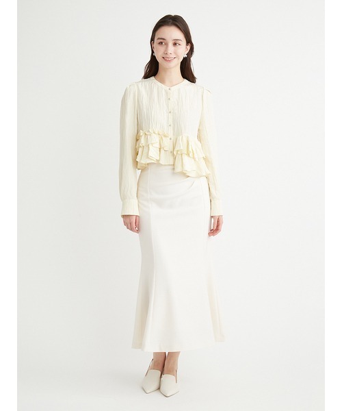 CELFORD（セルフォード）の「アシンメトリーペプラムフリル