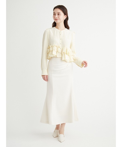 CELFORD（セルフォード）の「アシンメトリーペプラムフリルブラウス 