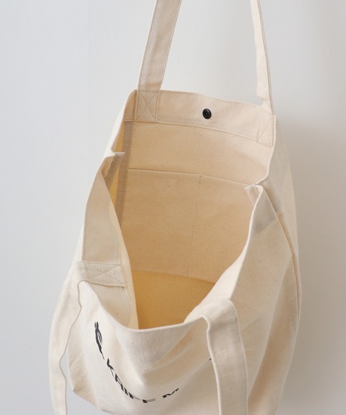 KRIFF MAYER（クリフメイヤー）の「KRIFF MAYER キャンバス トートバッグ 男女兼用（トートバッグ・メンズ・アイボリー/ブラック・FREE）」の8枚目の写真
