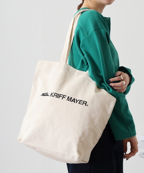 KRIFF MAYER（クリフメイヤー）の「KRIFF MAYER キャンバス トートバッグ 男女兼用（トートバッグ・メンズ・アイボリー/ブラック・FREE）」の9枚目の写真