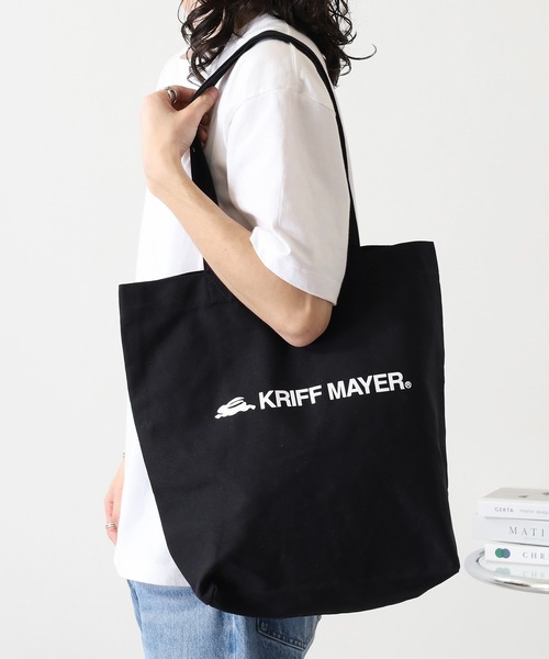 KRIFF MAYER（クリフメイヤー）の「KRIFF MAYER キャンバス トートバッグ 男女兼用（トートバッグ・メンズ・アイボリー/ブラック・FREE）」の11枚目の写真