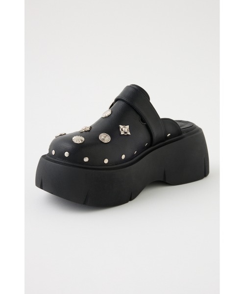 RODEO CROWNS WIDE BOWL（ロデオクラウンズワイドボウル）の「スタッズサボ（サンダル・レディース・ブラック/アイボリー・LARGE/MEDIUM）」の16枚目の写真