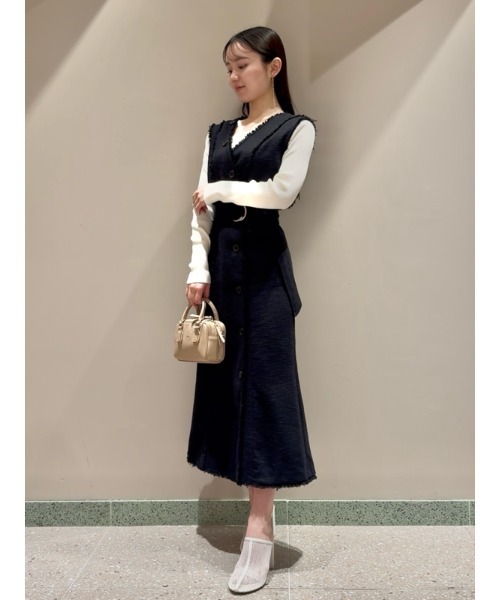 snidel 新品　ジレワンピース ツイードジレワンピース | スナイデル(SNIDEL) | マルイウェブ