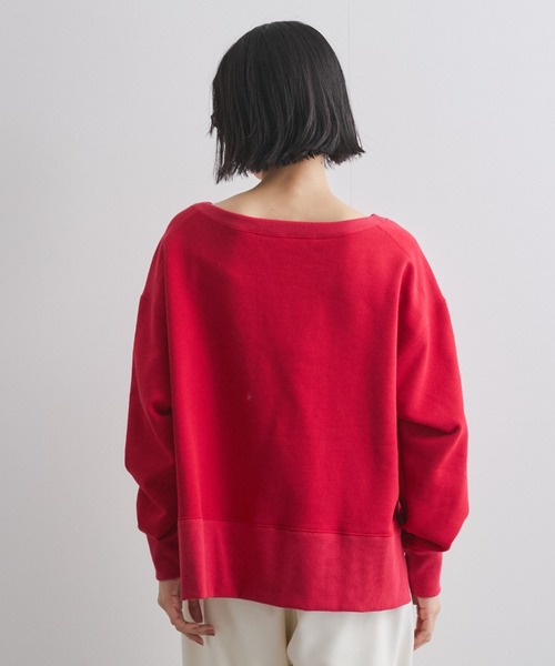 tシャツ ボートネック裏毛スリットプルオーバー「手洗い可能」 レディース セール】ボートネック裏毛スリットプルオーバー≪手洗い可能