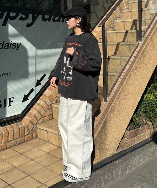 SOUNDSGOOOOD(サウンズグッド)の「【SOUNDS GOOOOD】プリント刺繍ヴィンテージスウェット(スウェット・レディース・ブラック/ベージュ/ピンク/グリーン/レッド/ベージュ系その他/ネイビー・ONE SIZE)」の13枚目の写真