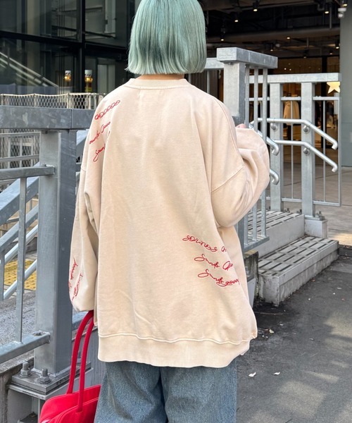 SOUNDSGOOOOD(サウンズグッド)の「【SOUNDS GOOOOD】プリント刺繍ヴィンテージスウェット(スウェット・レディース・ブラック/ベージュ/ピンク/グリーン/レッド/ベージュ系その他/ネイビー・ONE SIZE)」の19枚目の写真
