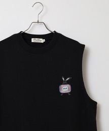 SHABBY テレビマーク刺繍スェットベスト unisex