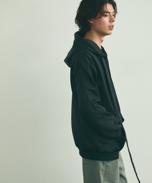 Shoowtime(ショウタイム)の「Spindle long string zip up hoodie / スピンドルロングストリングスジップアップフーディ(パーカー・メンズ・ブラック/グレー・X-LARGE/LARGE/MEDIUM)」の7枚目の写真