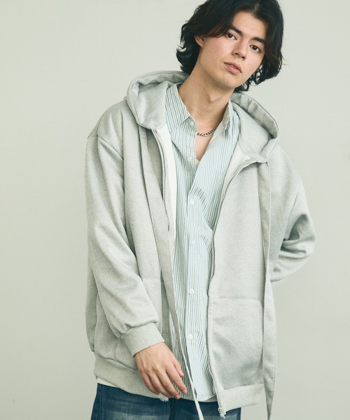 Shoowtime(ショウタイム)の「Spindle long string zip up hoodie / スピンドルロングストリングスジップアップフーディ(パーカー・メンズ・ブラック/グレー・X-LARGE/LARGE/MEDIUM)」の15枚目の写真