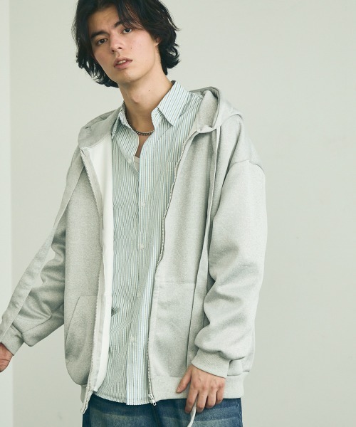 Shoowtime(ショウタイム)の「Spindle long string zip up hoodie / スピンドルロングストリングスジップアップフーディ(パーカー・メンズ・ブラック/グレー・X-LARGE/LARGE/MEDIUM)」の18枚目の写真