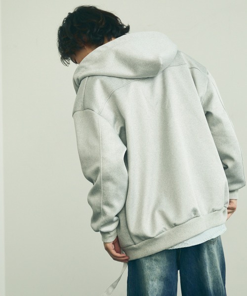Shoowtime(ショウタイム)の「Spindle long string zip up hoodie / スピンドルロングストリングスジップアップフーディ(パーカー・メンズ・ブラック/グレー・X-LARGE/LARGE/MEDIUM)」の21枚目の写真