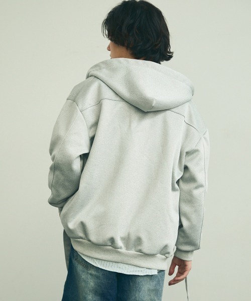 Shoowtime(ショウタイム)の「Spindle long string zip up hoodie / スピンドルロングストリングスジップアップフーディ(パーカー・メンズ・ブラック/グレー・X-LARGE/LARGE/MEDIUM)」の22枚目の写真