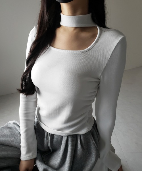 searoomlynnシャーリングSQUAREトップス　サンゴ searoomlynnシャーリングSQUAREトップス サンゴ TOPS