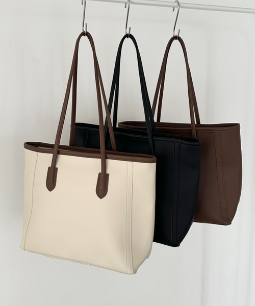 CLEA(クレア)の「【A4サイズ対応】スクエアトートバッグ(トートバッグ・レディース・ブラック/アイボリー/ブラウン・FREE)」の18枚目の写真