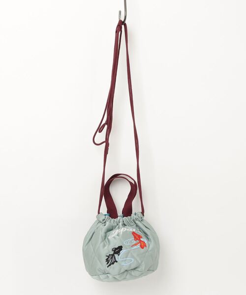 HOUSTON(ヒューストン)の「HOUSTON / SATIN EFFECT BAG(CAT) / 6007W(ショルダーバッグ・レディース・ネイビー/ミント/ピンク・ONESIZE)」の4枚目の写真