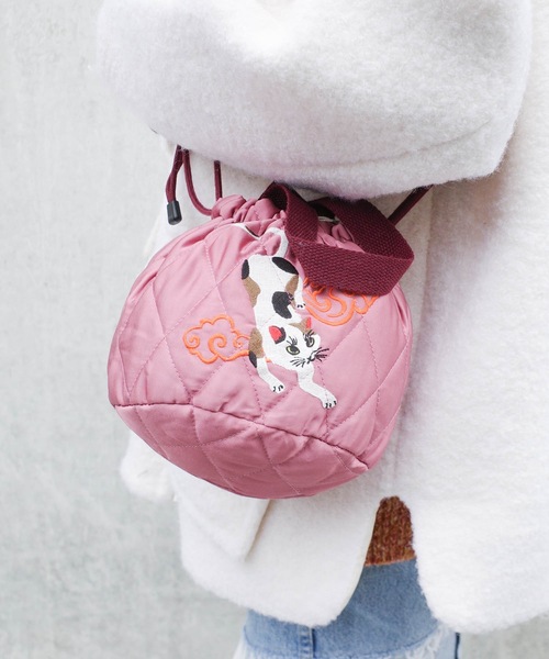 HOUSTON(ヒューストン)の「HOUSTON / SATIN EFFECT BAG(CAT) / 6007W(ショルダーバッグ・レディース・ネイビー/ミント/ピンク・ONESIZE)」の16枚目の写真