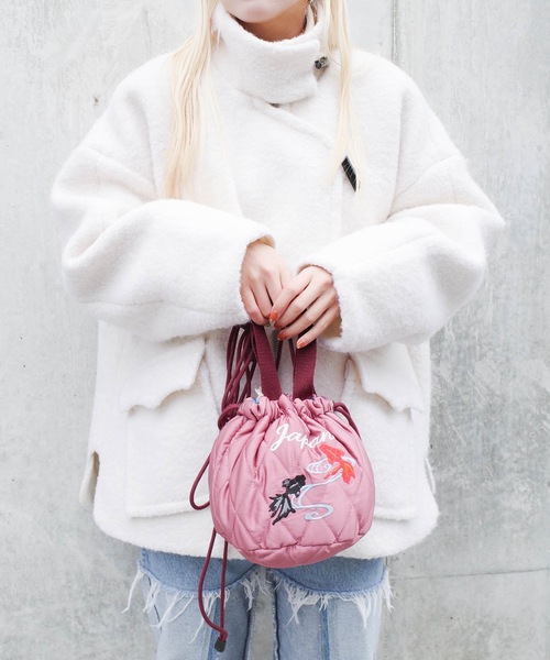 HOUSTON(ヒューストン)の「HOUSTON / SATIN EFFECT BAG(CAT) / 6007W(ショルダーバッグ・レディース・ネイビー/ミント/ピンク・ONESIZE)」の17枚目の写真