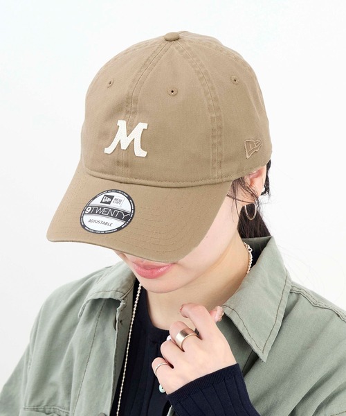 NEW ERA（ニューエラ）の「【NEW ERA×MICA&DEAL】"M"ロゴコラボレーションCAP-9TWENTY（キャップ・レディース・ベージュ/ネイビー/アイボリー/グレイッシュベージュ・FREE）」の3枚目の写真