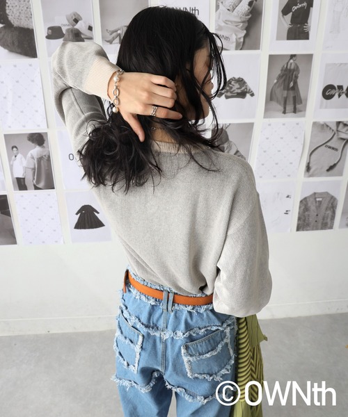 OWNth(オンス)の「グラデOWNthロゴニットトップス(ニット/セーター・レディース・ベージュ/ブラック/ブルー・ONESIZE)」の16枚目の写真