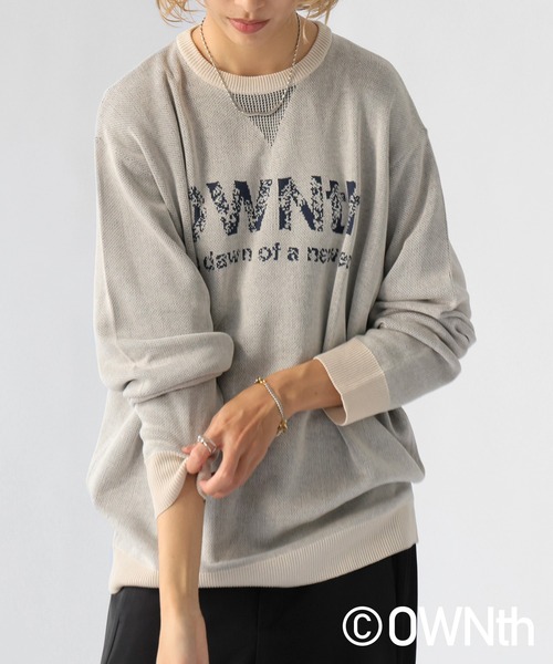 OWNth(オンス)の「グラデOWNthロゴニットトップス(ニット/セーター・レディース・ベージュ/ブラック/ブルー・ONESIZE)」の18枚目の写真