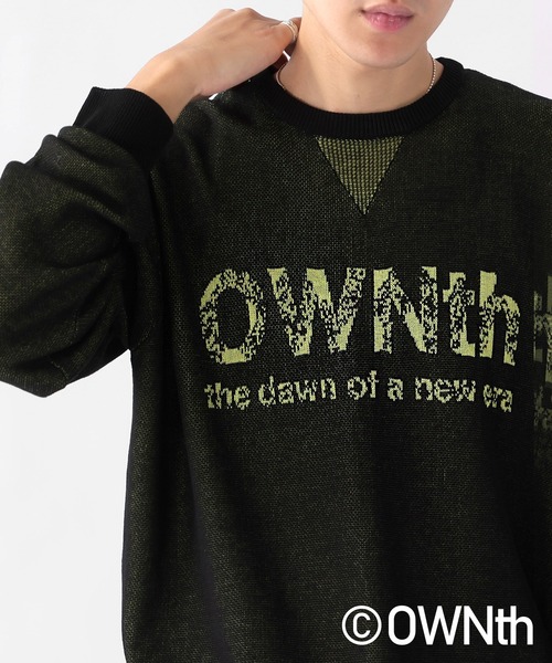 OWNth(オンス)の「グラデOWNthロゴニットトップス(ニット/セーター・レディース・ベージュ/ブラック/ブルー・ONESIZE)」の11枚目の写真