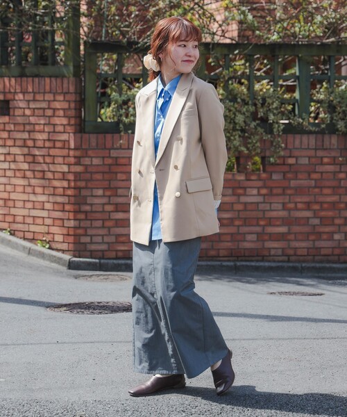 B:MING by BEAMS(ビーミングバイビームス)の「ダブル ブレスト ジャケット(S~M)(テーラードジャケット・レディース・ネイビー/ブラウン系その他・MEDIUM/SMALL)」の10枚目の写真