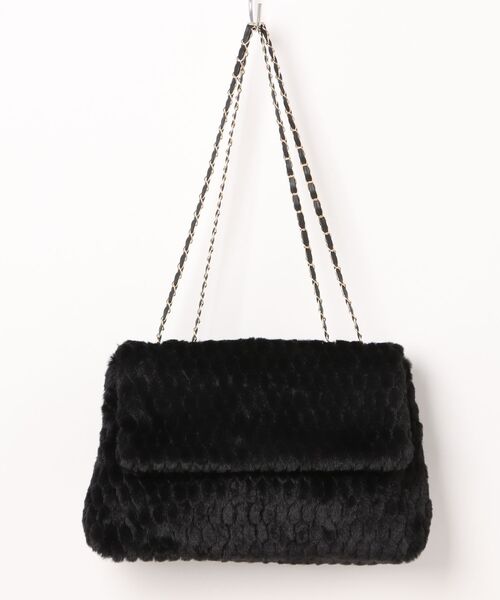 STYLEBLOCK(スタイルブロック)の「フェイクファーチェーンショルダーバッグ(ショルダーバッグ・レディース・ホワイト/ブラック/ピンク系その他/ライトピンク/カーキ・FREE)」の8枚目の写真